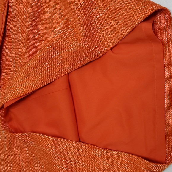 Anne Klein Pencil Skirt Lined w/ Pockets, Orange / White Color, Size 10 NWT - Picture 10 of 10